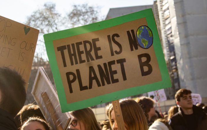 climate protest sign